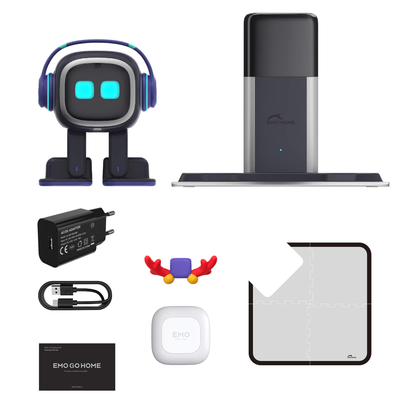 EMO Go Home Robot, AI Desktop Pet with Charging Dock, Living.AI